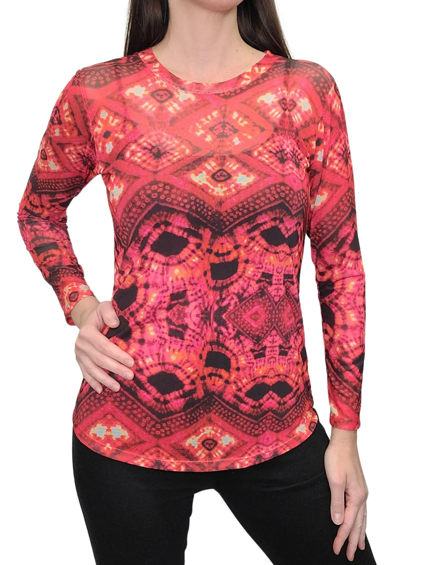 Long Sleeve Mesh 'Fire' Tee