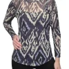 Long Sleeve Mesh 'Grape' Tee