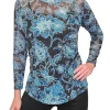 Long Sleeve Mesh 'Lagoon' Tee