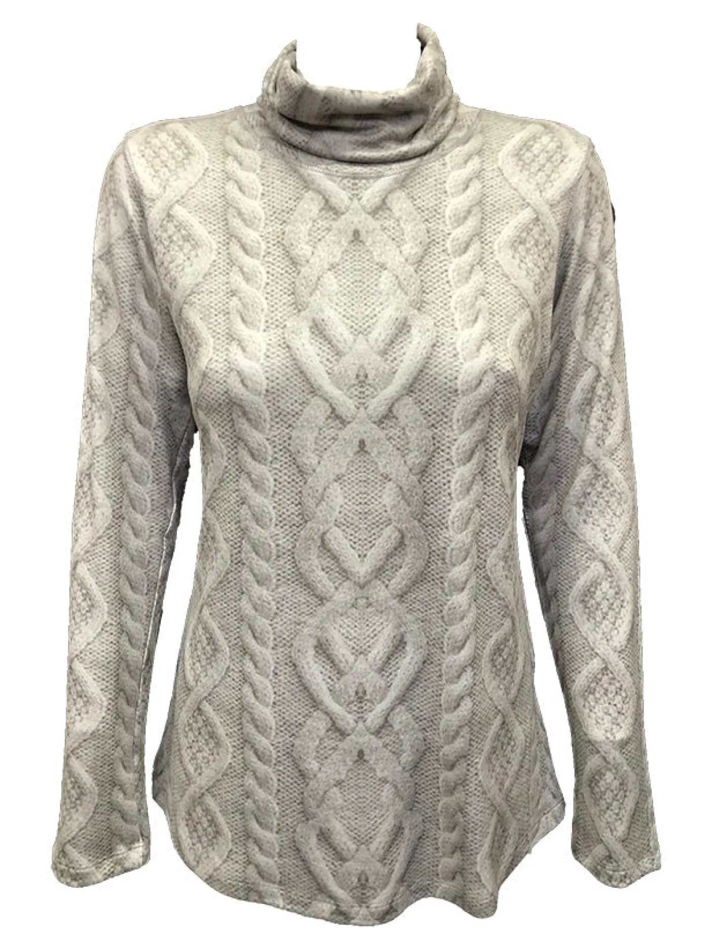 Long Sleeve Silver Turtleneck