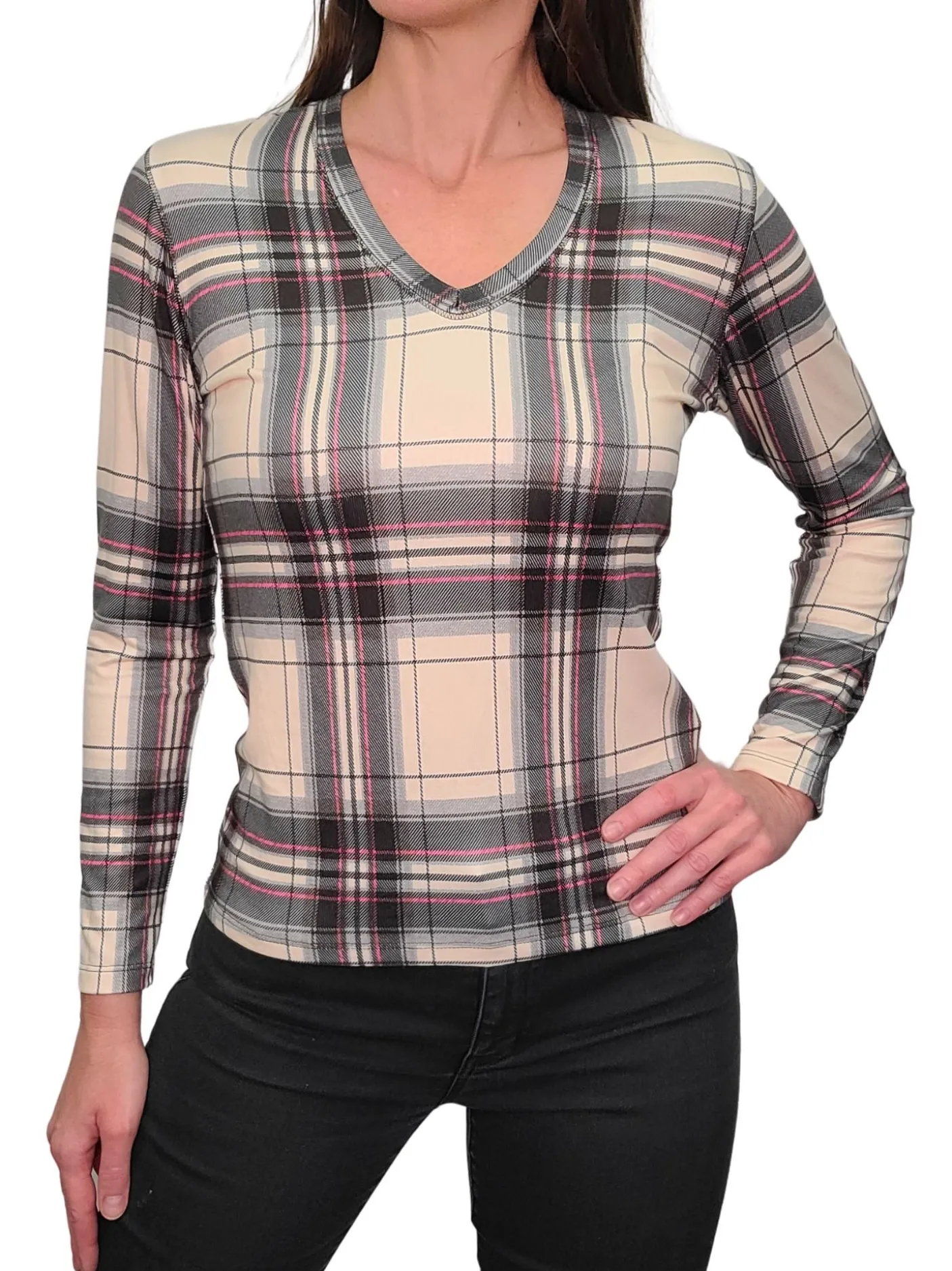 Long Sleeve Smoke V-Neck