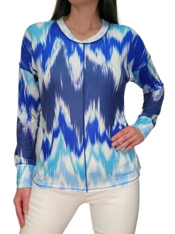 Long Sleeve 'Tribal' Crew Neck w/Front-Seam