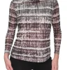 Mixed Jersey & Mesh 'Storm' Cowl Turtleneck