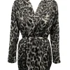 Panther Hooded Wrapped Hacci Cardigan Set