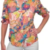 Party Collared Blouse with Smocked Sleeves