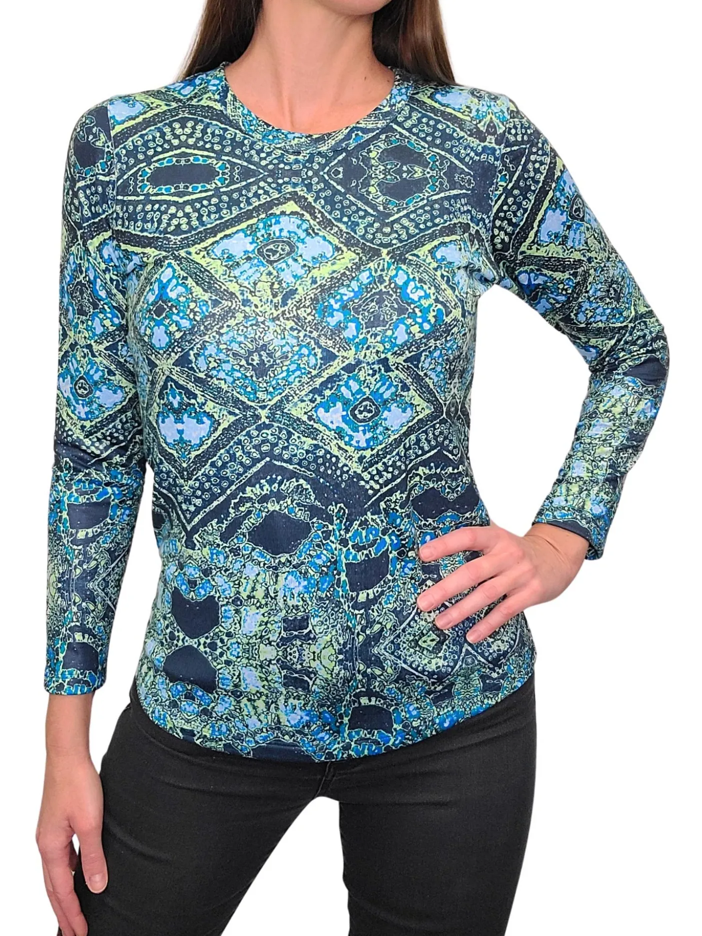 Soft Long Sleeve Lagoon Crew Neck