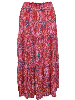3-Tiered 'Aztec' Skirt with Smocked Waistband
