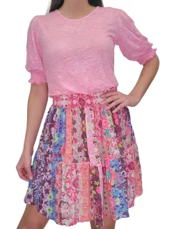 2-Tiered 'Deco' Skirt with Smocked Waist