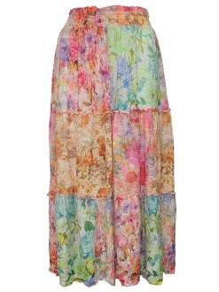 3-Tiered 'Party' Skirt with Smocked Waistband